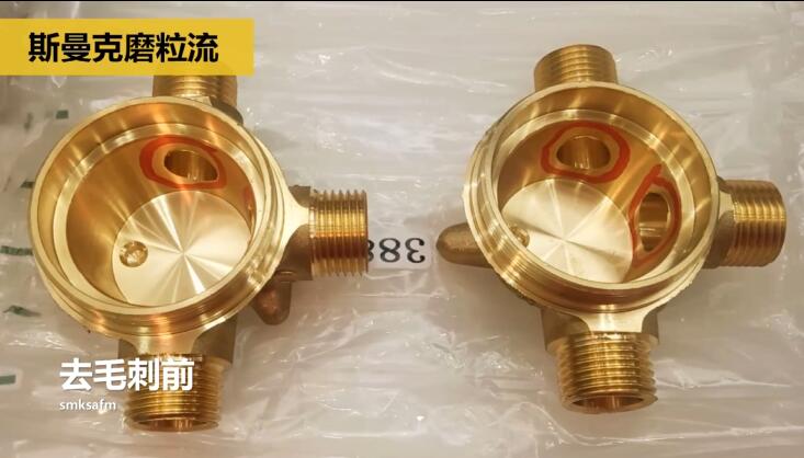 用磨粒流不怕劃傷，銅三通<a href='http://www.bjosjzs.com' target='_blank'><u>交叉孔去毛刺</u></a>